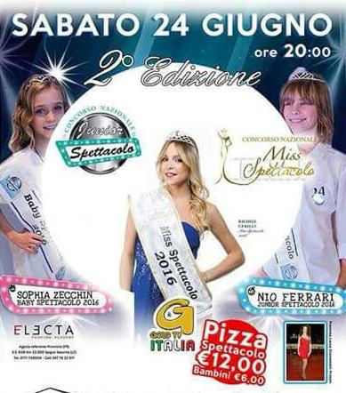 Laura Giovannelli Protani a Miss Spettacolo 2017