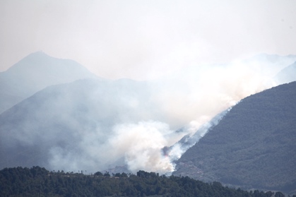 Reporter Antonio tra le fiamme di Morolo