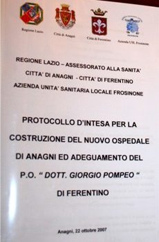 10 anni fa la firma per il nuovo Ospedale